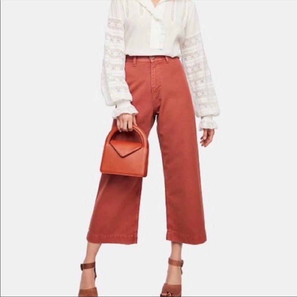 Free People Culottes - Red-ish (Nantucket red)/size 27/barely worn
